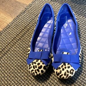 Sperry calf hair cheetah flats 7M